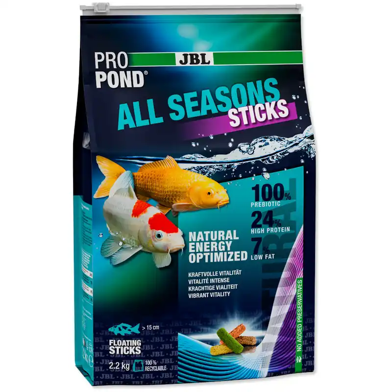 JBL ProPond All Seasons M 2,2 kg -Ganzjahresfutter für Koi und Teichfische- Super-Preis